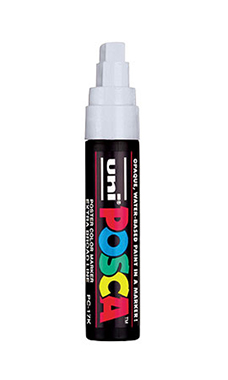 White Water Based Paint Marker with 5/8 inch tip