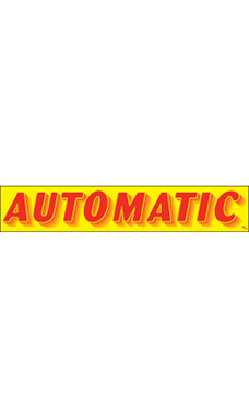 Rectangular Slogan Windshield Sticker - "Automatic"