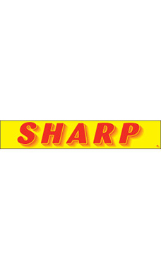 Rectangular Slogan Windshield Sticker - "Sharp"