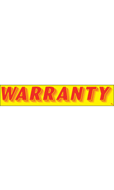 Rectangular Slogan Windshield Sticker - "Warranty"