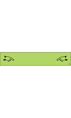 Rectangular Slogan Windshield Sticker - Green - "Fingers Pointing"
