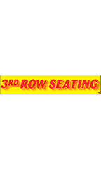 Rectangular Slogan Windshield Sticker - "3rd Row Seating"