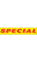 Rectangular Slogan Windshield Sticker - "Special"
