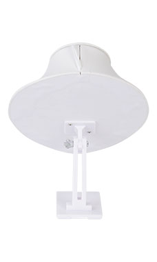 White Faux Leather Necklace Bust on Adjustable Sta