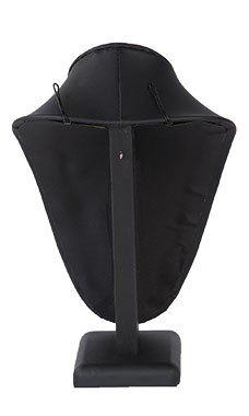 Large Black Faux Leather Necklace Display