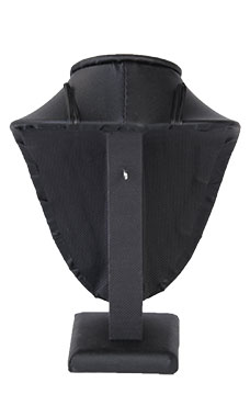 Small Black Faux Leather Necklace Display