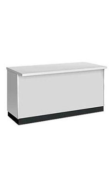 6' Gray Metal Framed Service Counters