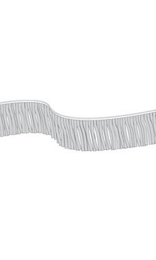 Metallic Fringe Pennant - Silver