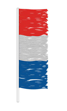 Red/Blue/Silver Metallic Antenna Pennant Fringe