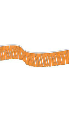 Gold 60 foot Metallic Fringe Pennant
