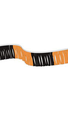 Gold/Black 60 foot Metallic Fringe Pennant