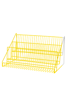 Made to Order Bright Yellow 3-Tier Wire Countertop Rack