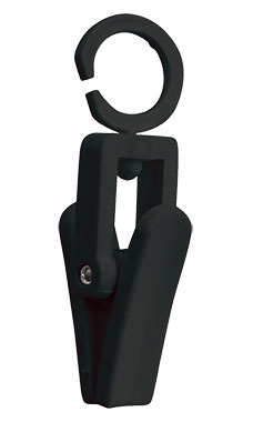 Black Plastic Swivel Clips With Rings