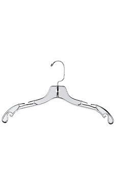 Light Weight 17 inch Clear Plastic Dress Hangers