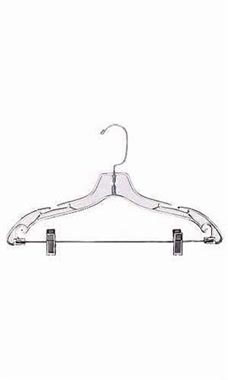 17 inch Clear Plastic Suit Hangers