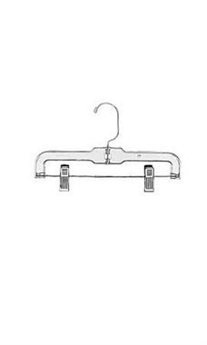 11" Plastic Skirt/Pants Hanger - Clear