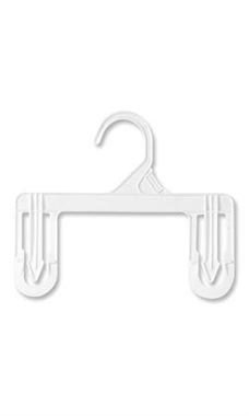 Children's White Plastic Economy Skirt/Pants Hanger