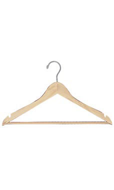 17" Natural Wooden All Purpose Hangers