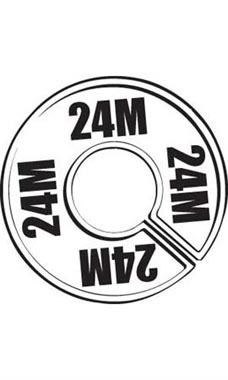 "24 Months" Black On White Round Size Divider