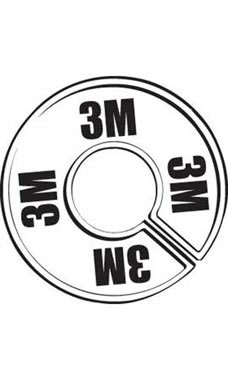 "3 Months" Black On White Round Size Divider