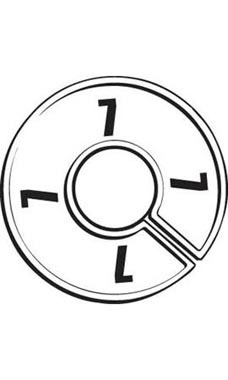 "7" Black On White Round Size Divider