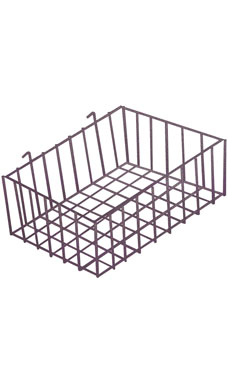 Made to Order 12" x 8" x 4" Mini-Grid Basket - Lavender Silver Vein