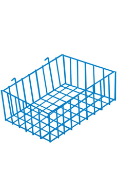Made to Order 12" x 8" x 4" Mini-Grid Basket - Blue