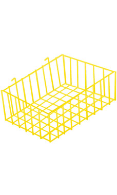 Made to Order 12" x 8" x 4" Mini-Grid Basket - Bright Yellow