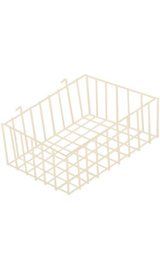 Made to Order 12" x 8" x 4" Mini-Grid Basket - Stoney White