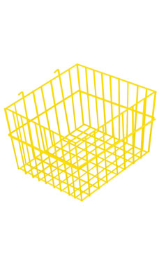 Made to Order 12" x 12" x 8" Mini-Grid Basket - Bright Yellow