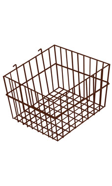 Made to Order 12" x 12" x 8" Mini-Grid Basket - Fine Textured Rustic Copper