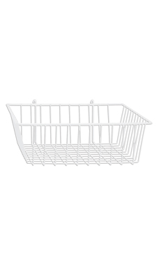 White Mini-Grid Baskets - 12" x 12" x 4"