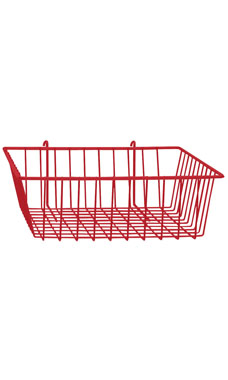 Made to Order 12" x 12" x 4" Mini-Grid Basket - Berry Red