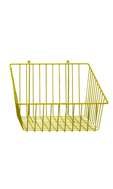 Made to Order 12" x 12" x 8" Mini-Grid Basket with 4" Front - Bright Yellow