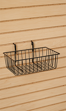 12 x 8 x 4 inch Black Mini Grid Basket for Slatwall & Wire Grid