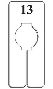 "13" Black On White Oblong Size Dividers