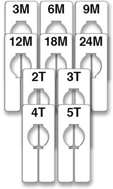 Infant/Toddler Variety Size Divider Pack for Hangrails