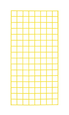 Made to Order 2' x 4' Wire Grid Panel - Bright Yellow