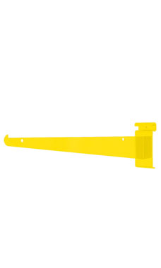 Made to Order 12" Wire Grid Shelf Bracket - Bright Yellow