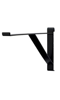 12" Comtemporary Shelf Bracket Black for Wire Grid