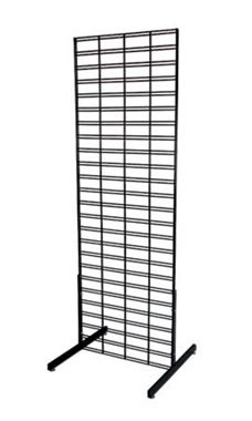 Black Retail Slat Grid Stands - 6'