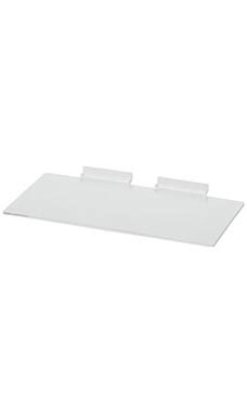 6'W x 12'L, 1/8" Plastic Shelves for Slatwall- Clear
