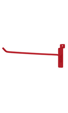 Made to Order 10" Slatwall Peg Hook - Berry Red