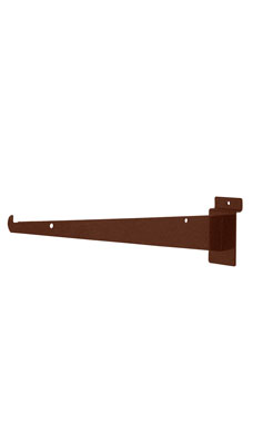 Made to Order 12" Slatwall Shelf Bracket - Fine Textured Rustic Copper