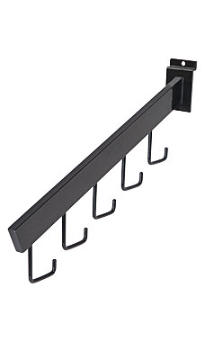 5-J-Hook Dimensional Waterfall Faceout Tube- Black