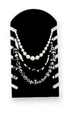 Flocked Slotted Necklace Display Easels