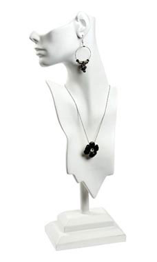 Side Profile Earring/Necklace White Large