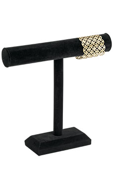 Black Velvet One Tier Necklace/Bracelet Display