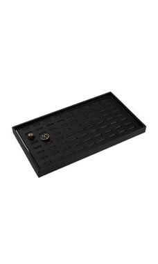 Large Black Faux Leather Ring Tray