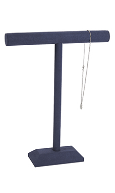 Large - Slate Blue Faux Suede T-Bar Display